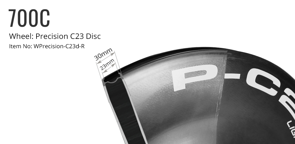 Light-bicycle-Precision-C23-disc-brake-triathlon-tt-rear-full-disc-carbon-wheel